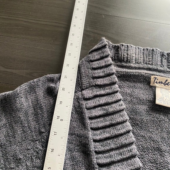 Timberlea Cardigan Sweater Large Sheep Trees Grey Snap Button Cottagecore Raime - Picture 7 of 8